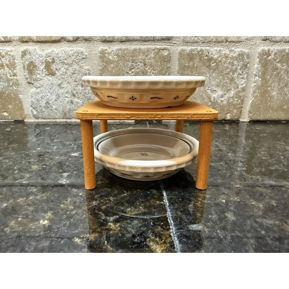 Longaberger Collectors Club Miniature 1999 Two-Pie Basket Riser Bonnie Pie Plate